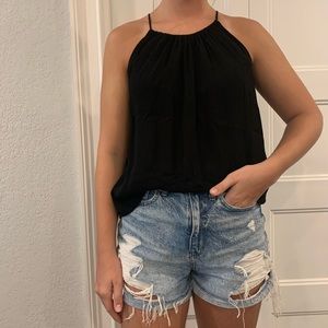 Ann Taylor Petite XS Black Tank Top